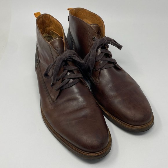 Tommy Bahama Mens Brown Leather Chukka Boots Size 13 M TFM00142-2473, Made in Br main image 4